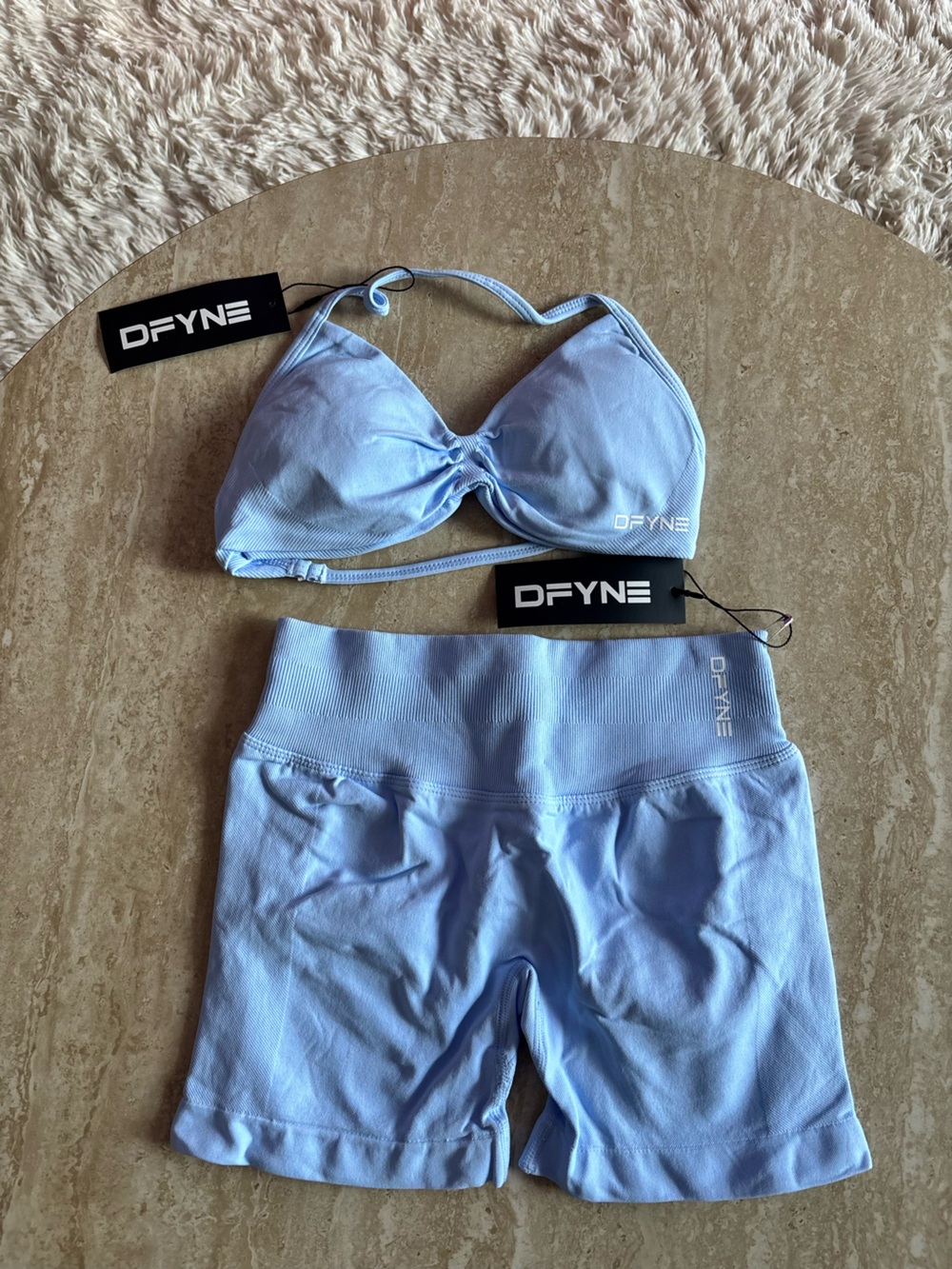 DFYNE set work in light blue (brand new w tags )
